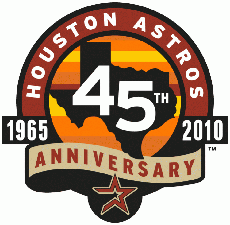 Houston Astros 2010 Anniversary Logo iron on paper